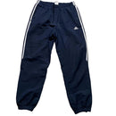 Adidas Navy and White Shell Track Pant Bottoms (L)