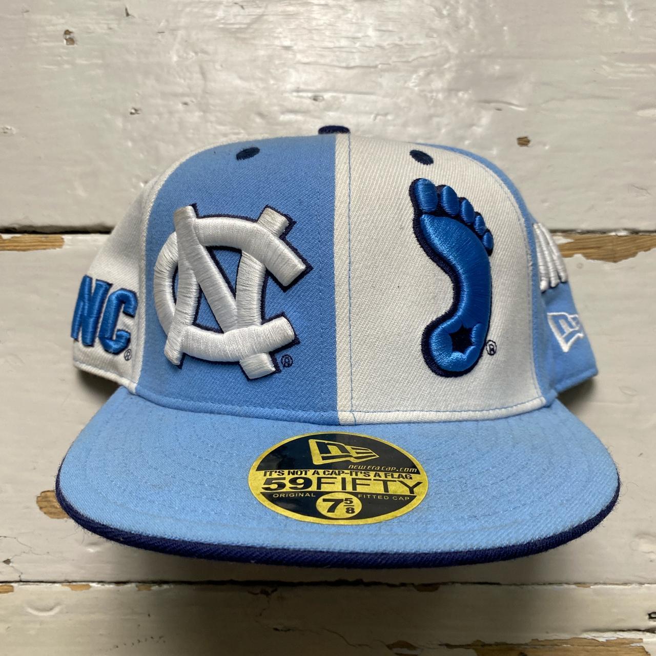 New Era UNC Baby Blue and White Vintage Fitted Cap