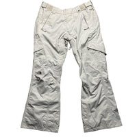The North Face Vintage White and Brown Ski Salopette Snowboarding Cargo Trousers (L)