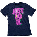 Nike Just Do It T Shirt Navy and Purple (M)