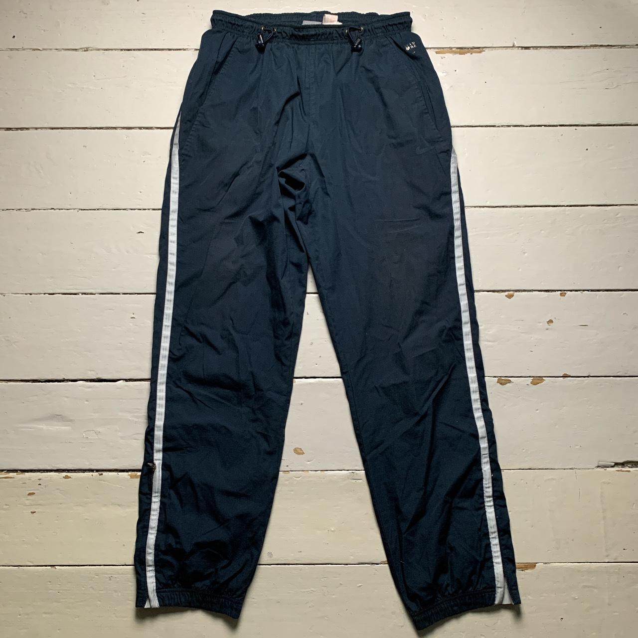 Nike Air Max Vintage Navy and White Shell Trackpant Baggy Bottoms