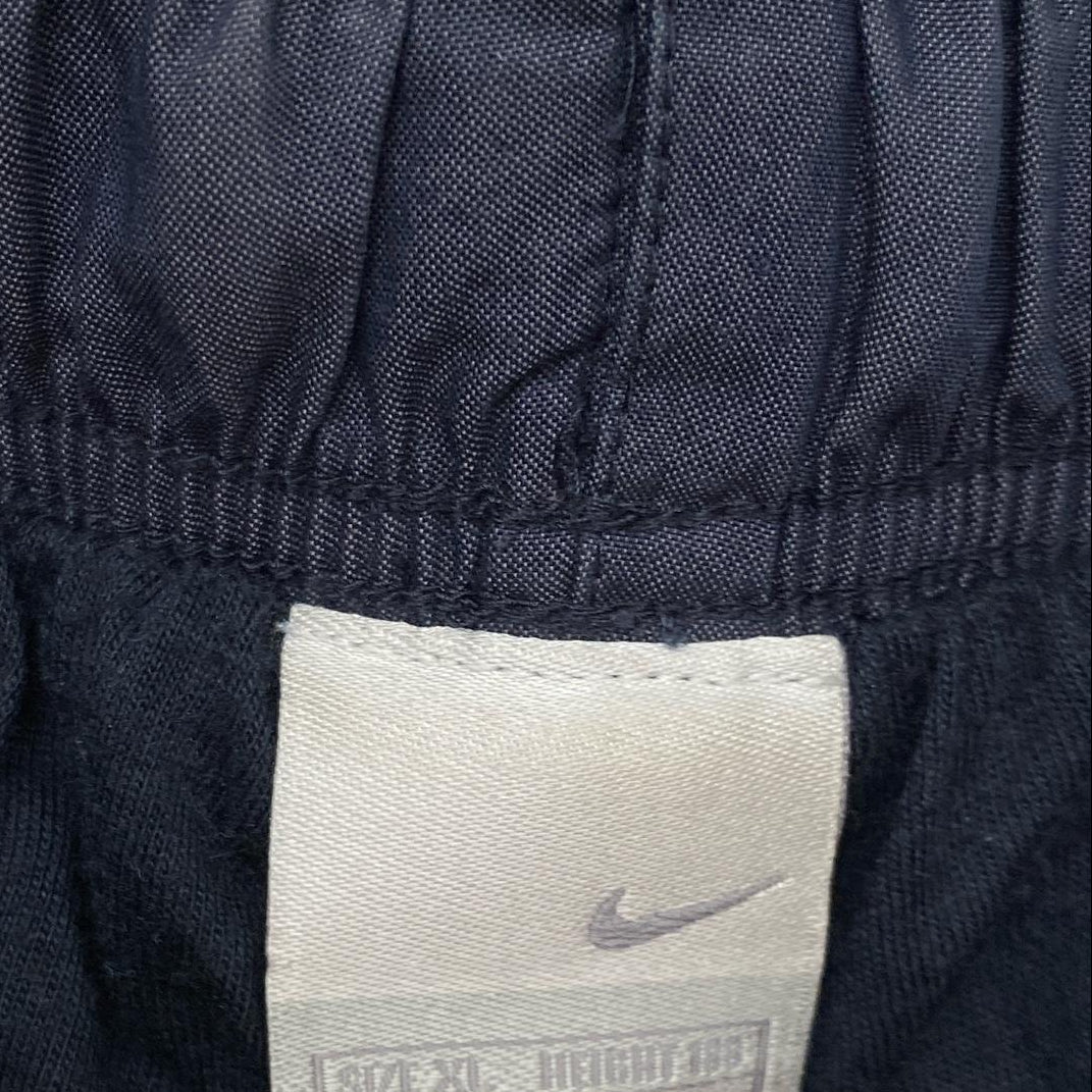 Nike Vintage Baggy Shell Track Pant Bottoms Navy and White (XL)