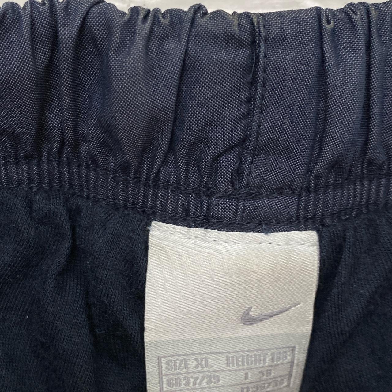 Nike Vintage Baggy Shell Track Pant Bottoms Navy and White