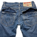 True Religion Big White Stitch Blue Billy Super T Jeans (32W)