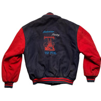 Budweiser Vintage Racing Drag Race Varsity Bomber Jacket (S)