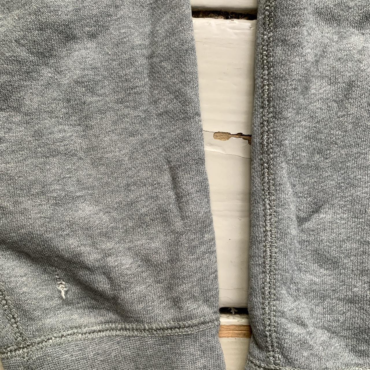 Nike Grey and White Swoosh Hoodie Zip Arm Pocket