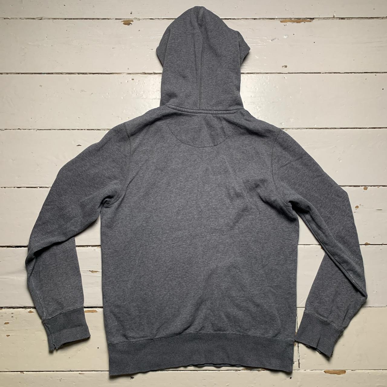 Nike Swoosh Grey and White Pullover Hoodie