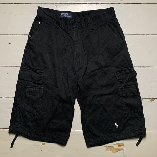 Polo Ralph Lauren Cargo Shorts Black and White