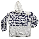 Vintage y2k B-Side Graffiti White and Navy Puffer Jacket (S)