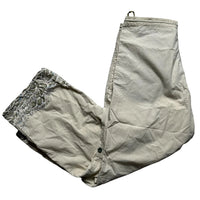 Maharishi Vintage Light Sand Beige Khaki Sequin Embroidered Combat Parachute Baggy Trousers (XS)