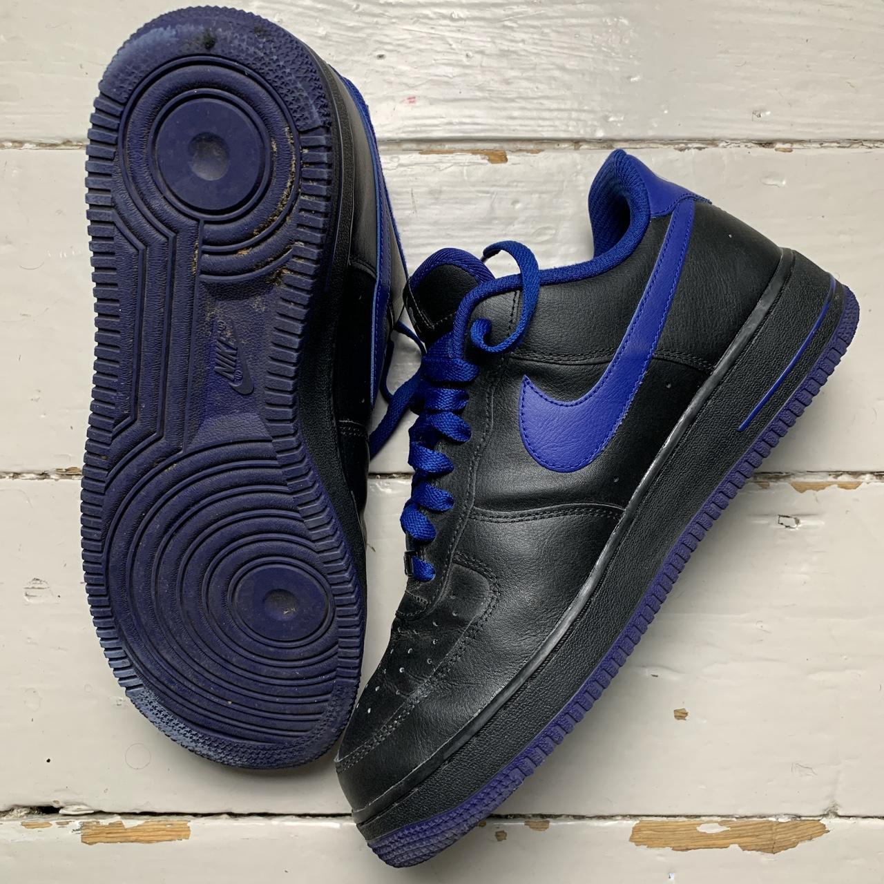 Nike Air Force 1 Black and Blue