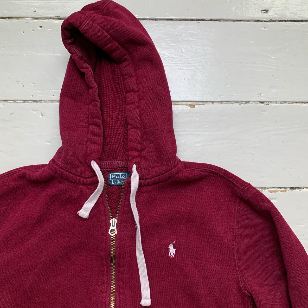 Ralph Lauren Polo Burgundy and White Hoodie