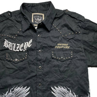 Glory Bulzeye Vintage Choppers Vintage Motorcycle Biker Shirt (XL)