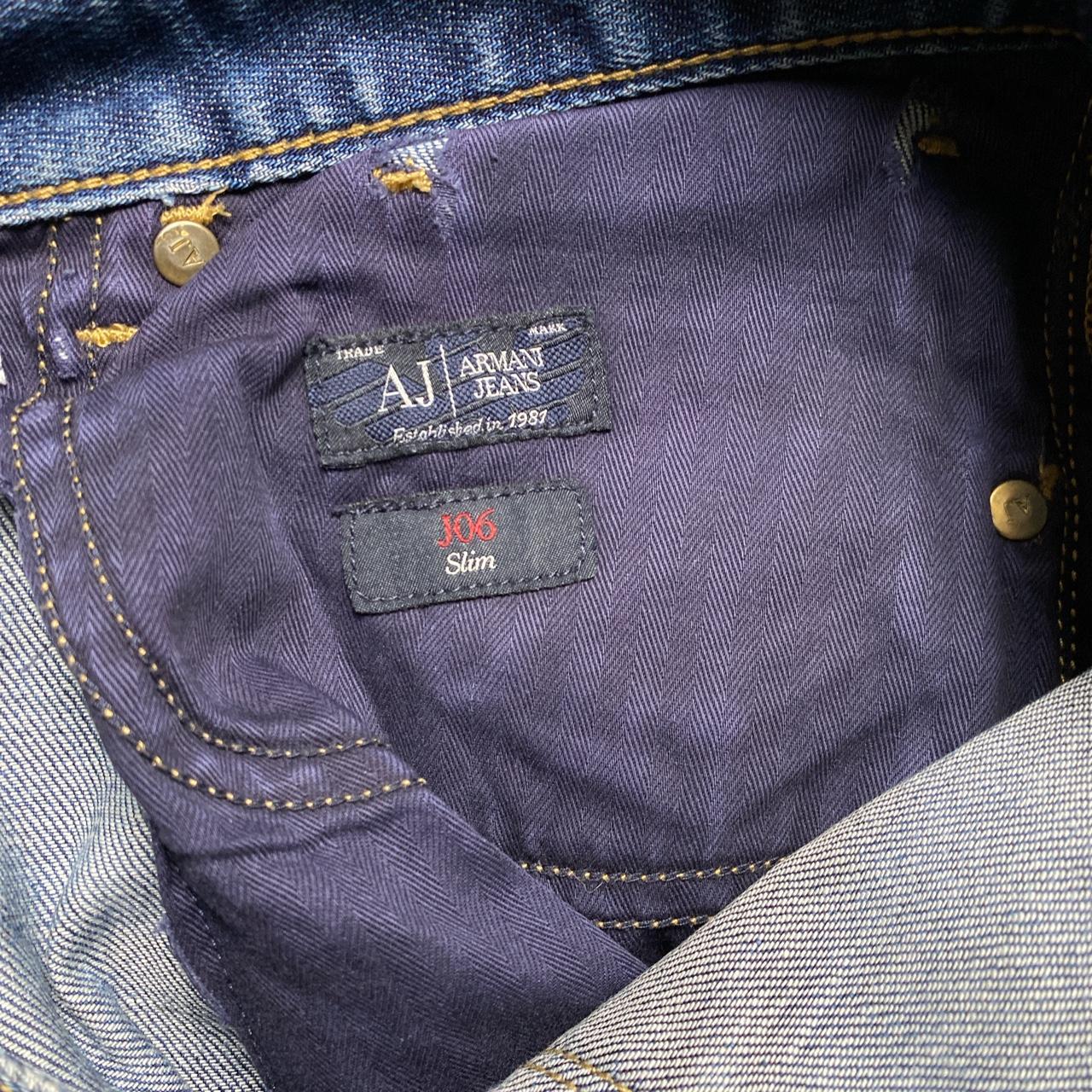 Armani J06 Vintage Navy Stonewash Jeans