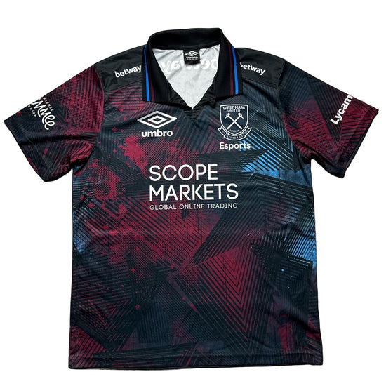 West Ham Umbro E Sports Polo Football Jersey (XL)