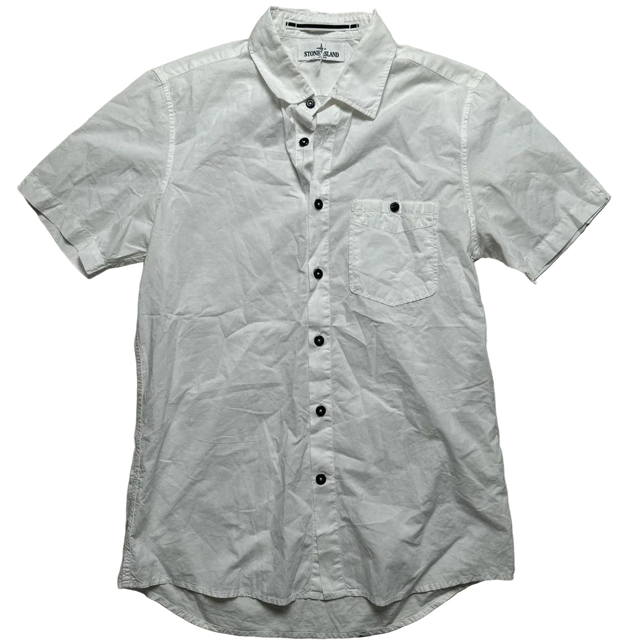 Stone Island White Short Sleeve Shirt (M)