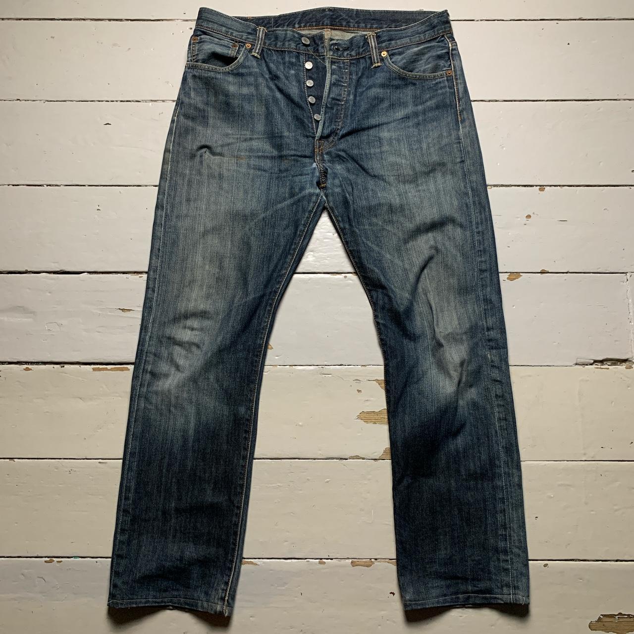 Levis 501 Grey Navy Jeans