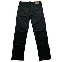 Moschino Jeans Vintage Black and Grey Stitch Jeans with Tape Repeat Logo (34W)