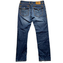 True Religion Billy Super T Navy and Brown Stitch Jeans (34W)