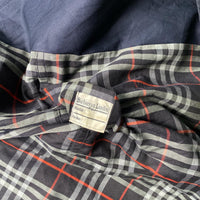 Burberry Burberrys Vintage Navy Nova Check Trench Coat (L)