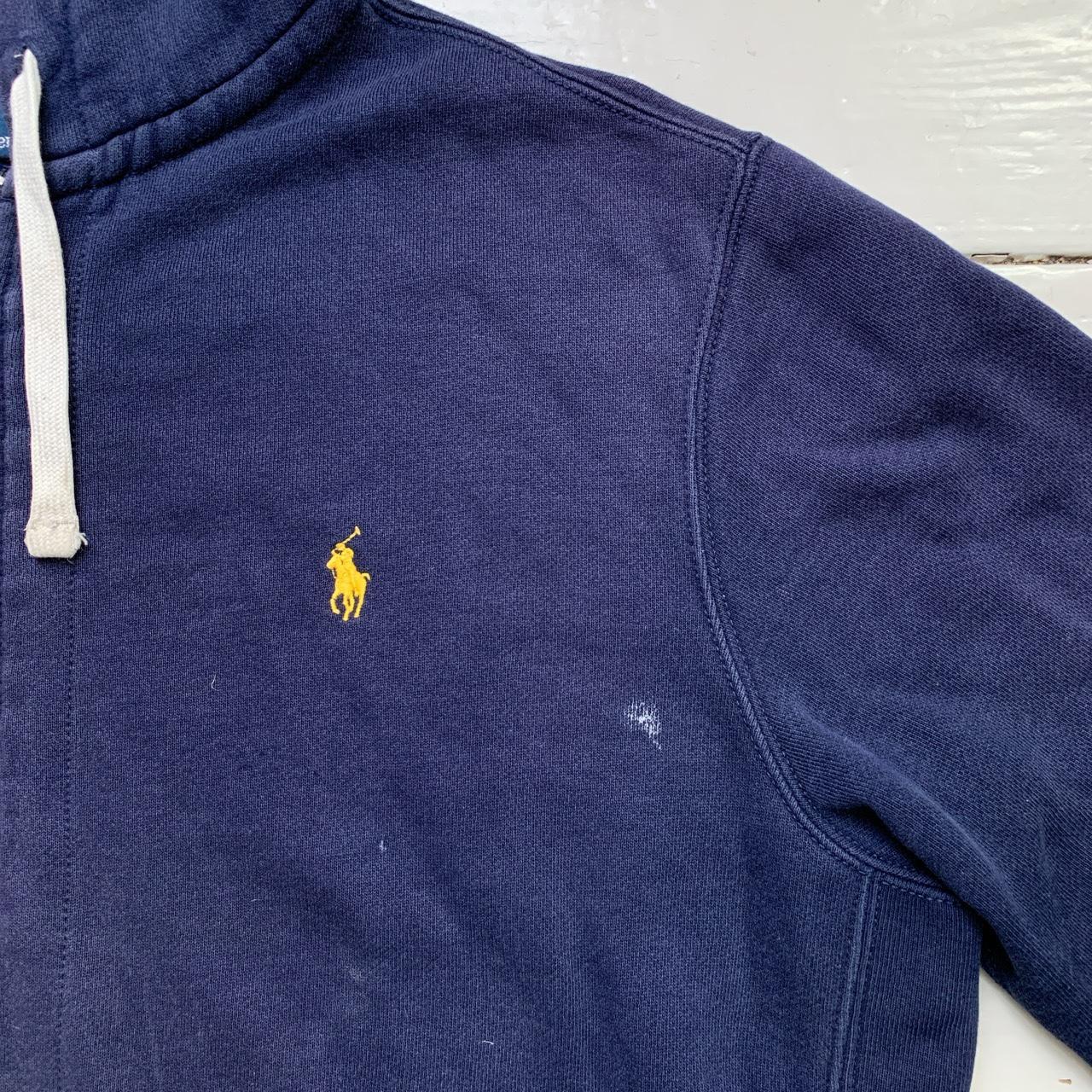 Ralph Lauren Polo Navy and Yellow Pony Hoodie