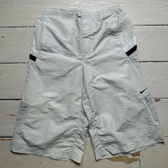 Nike Cargo Shell Track Pant Shorts Cream and Navy