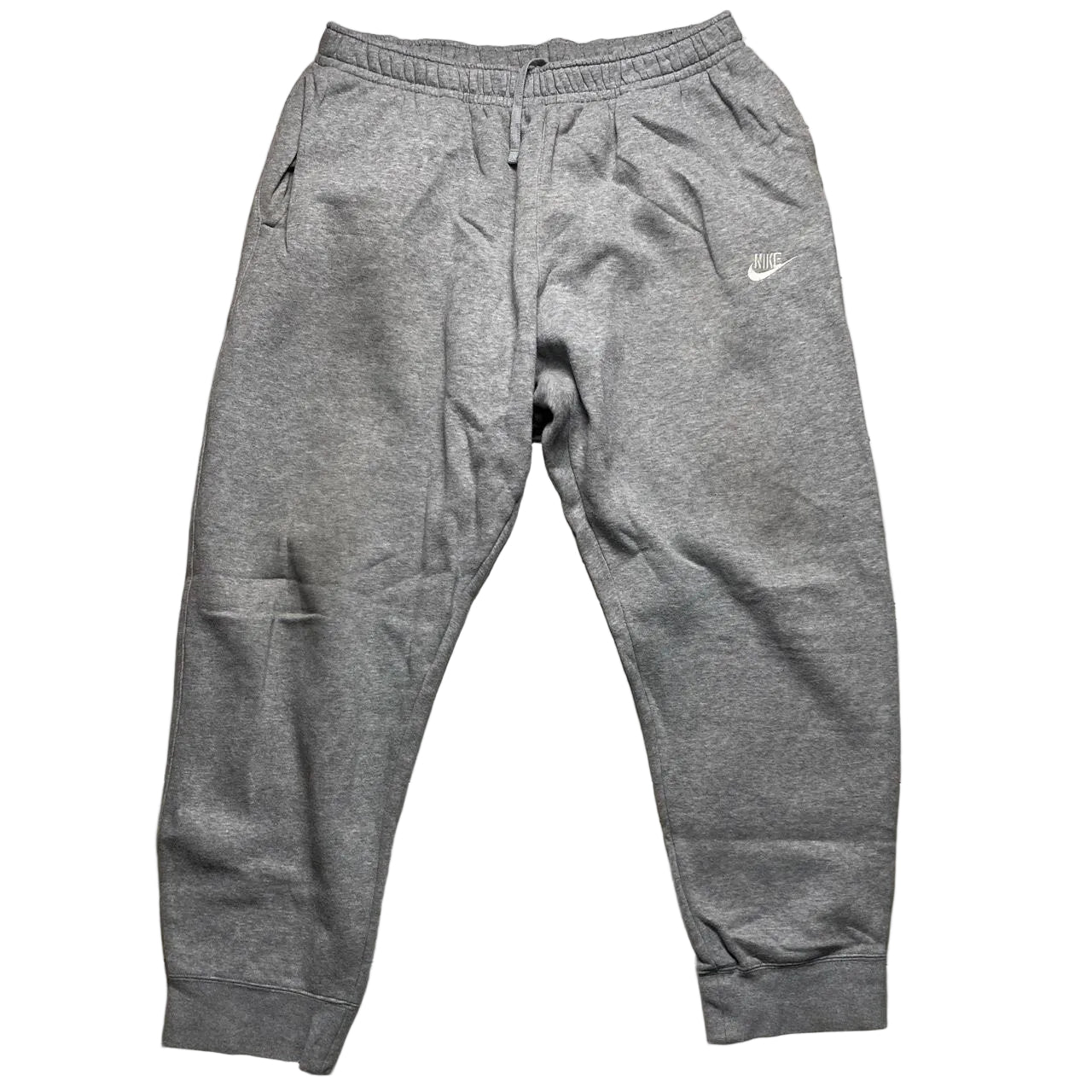 Nike Swoosh Grey and White Baggy Joggers (XL)