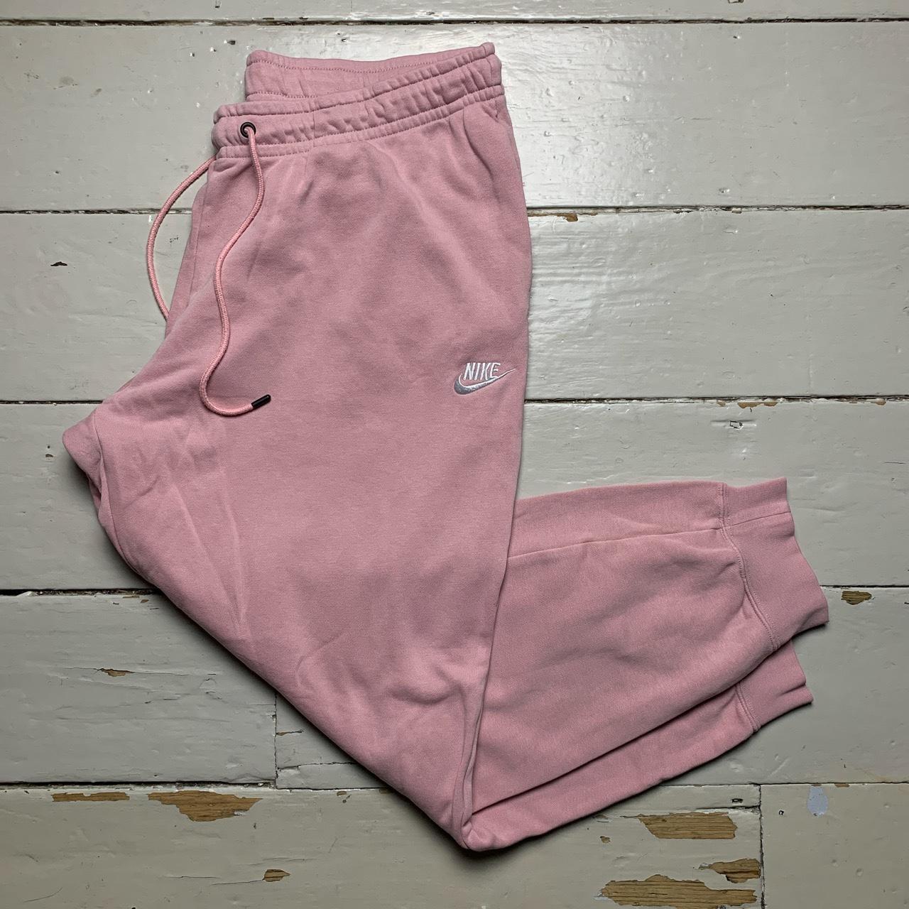 Nike Swoosh Pink and White Baggy Joggers