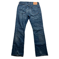 Levis 527 Bootcut Baggy Blue Distressed Jeans (32W)