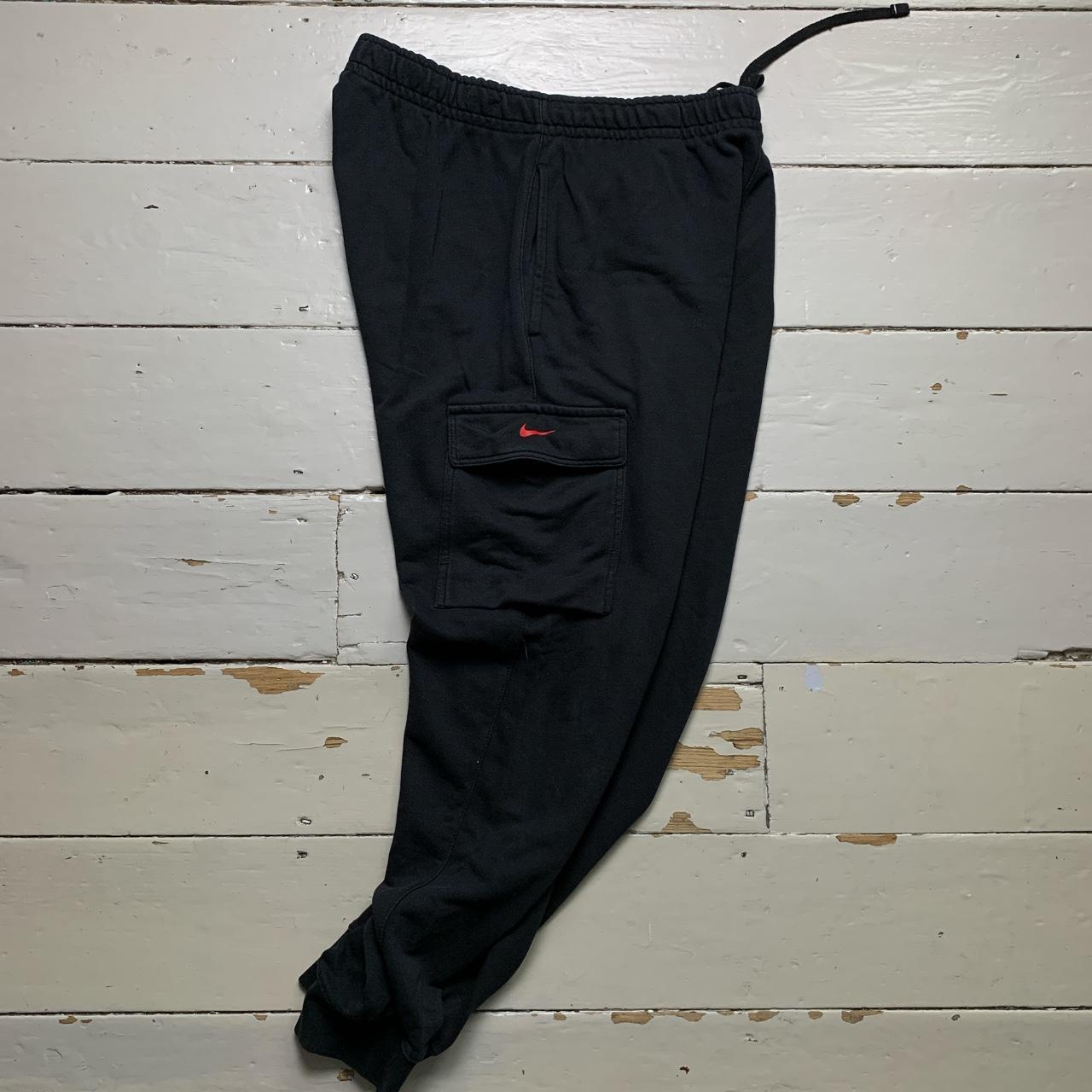 Nike Cargo Black and Red Baggy Joggers
