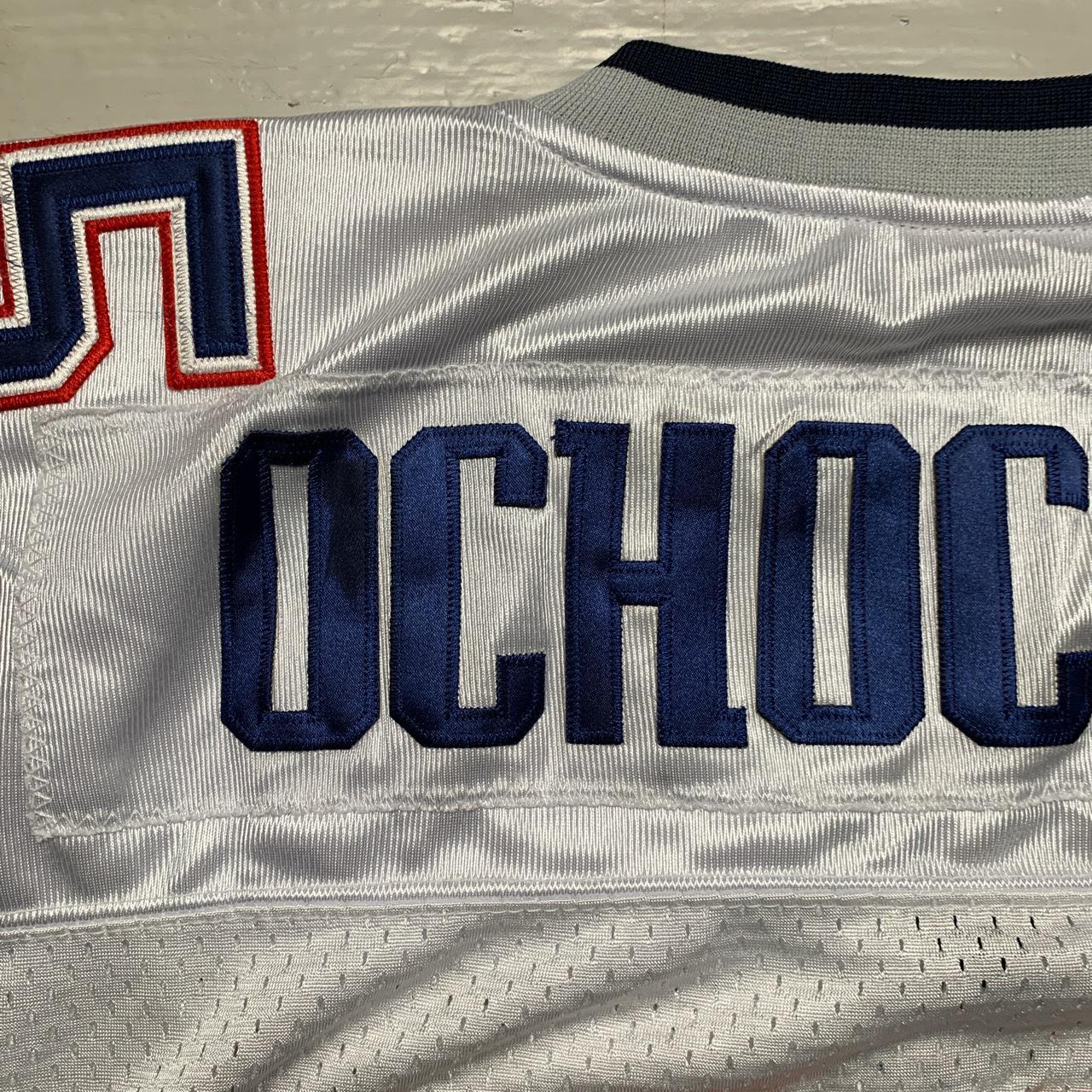 New England Patriots Reebok Ochocinco NFL American Football Jersey White Blue and Red