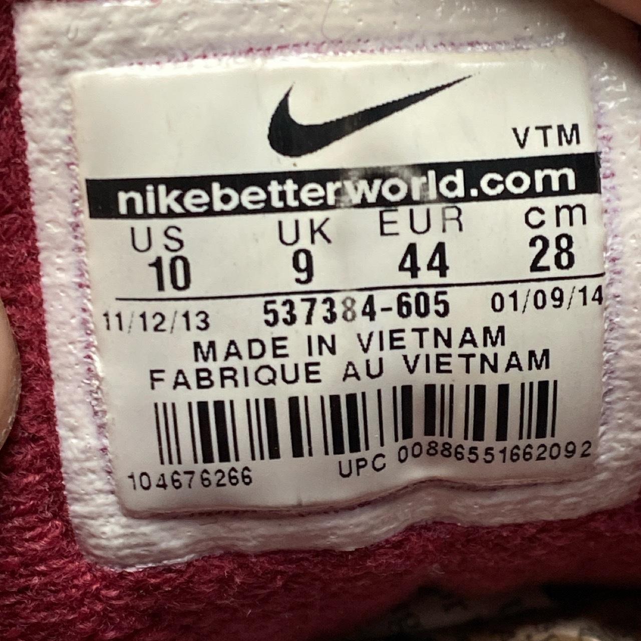 Nike Air Max 90 Vintage 2012 Burgundy and White (UK 9)