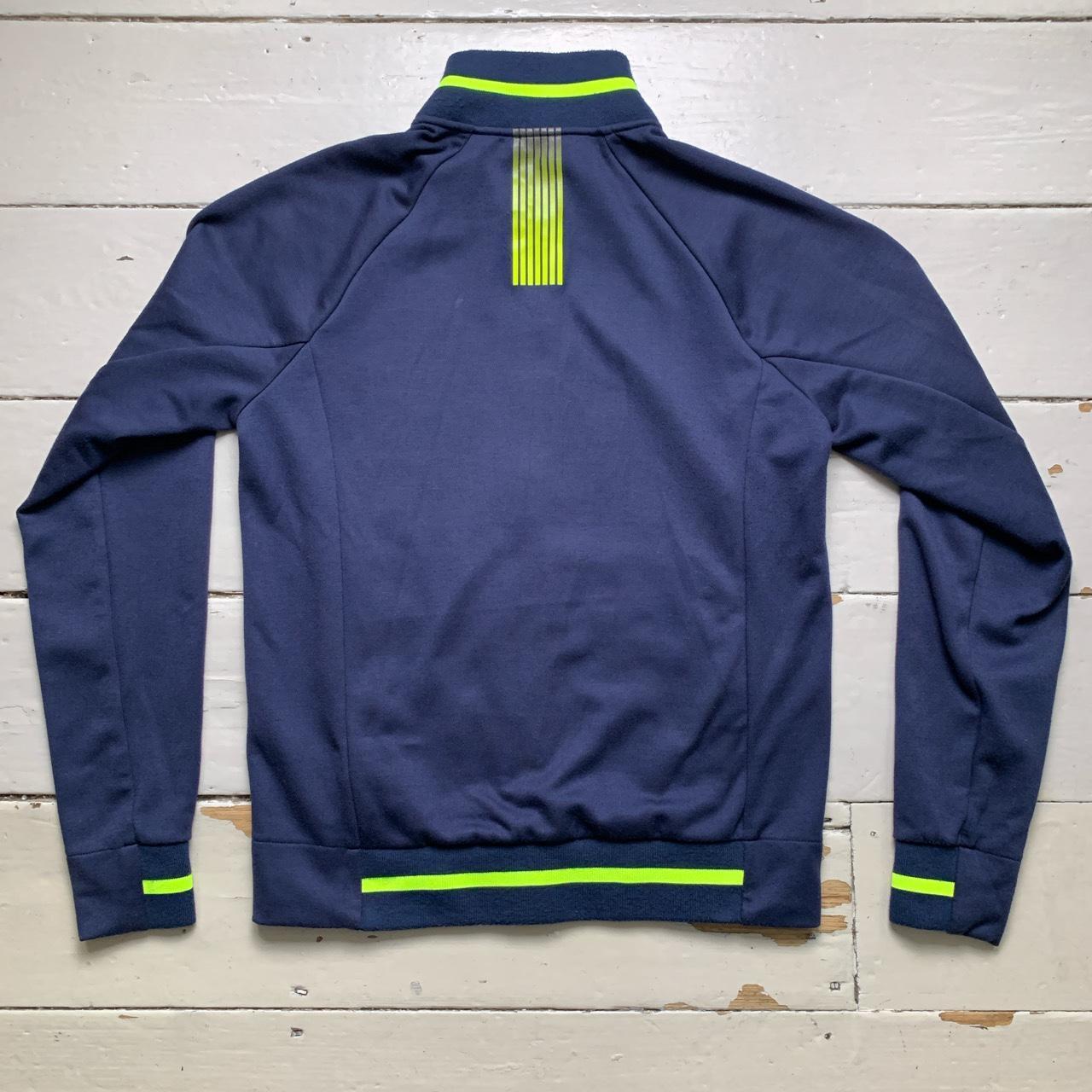 Emporio Armani EA7 Navy and Neon Green Tracksuit Jacket