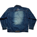 Akademiks Vintage Navy Stonewash Denim Jacket (XL)
