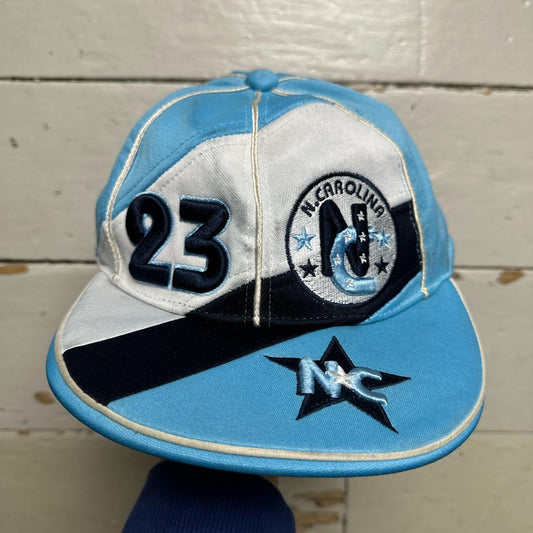 Mega USA Vintage UNC North Carolina Blue and White Fitted Cap