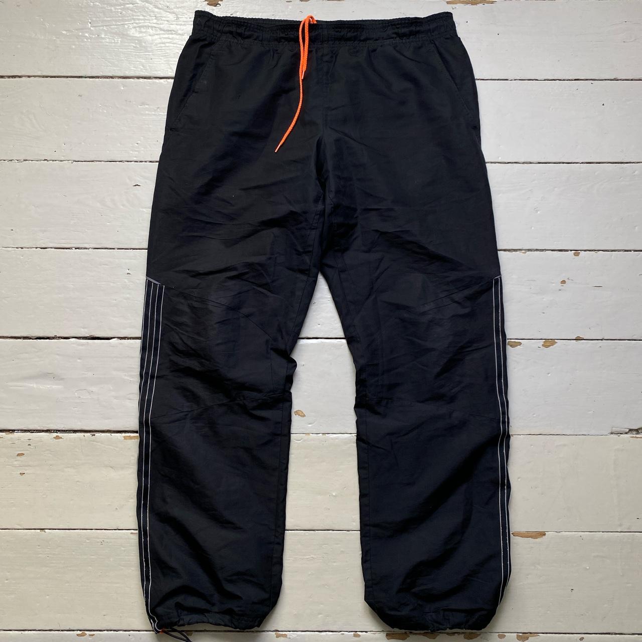 Adidas Clima 365 Baggy Track Pant Shell Black and Orange Bottoms