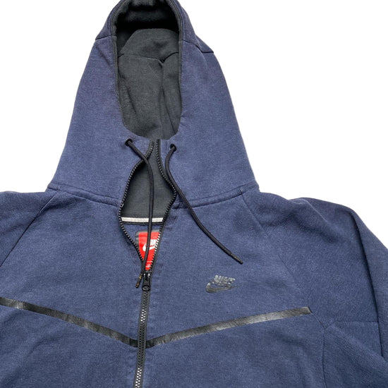 Nike Tech Fleece Navy and Black Hoodie (XL)