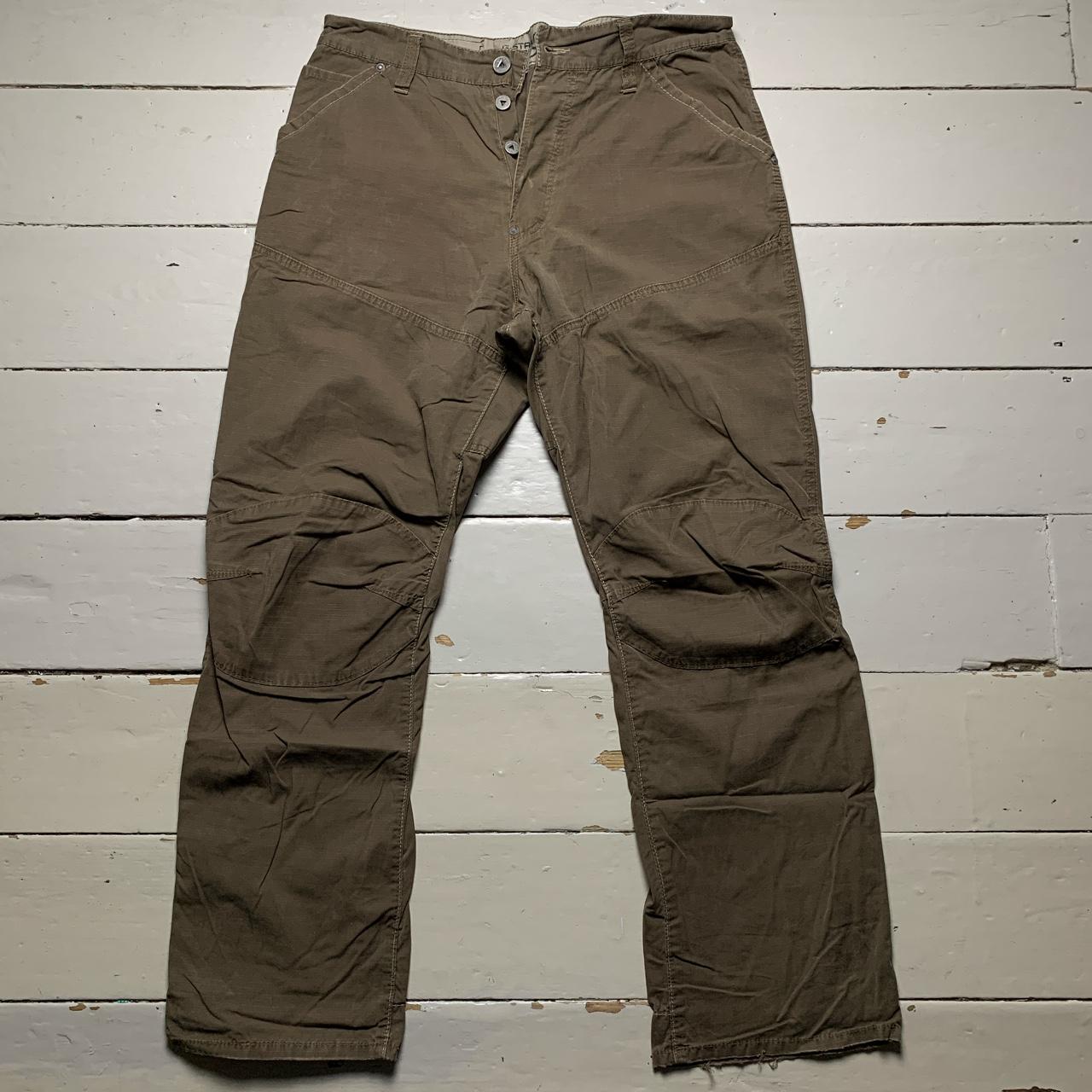 G Star Vintage Brown 96 Elwood Baggy Cargo Army Parachute Combat Trousers