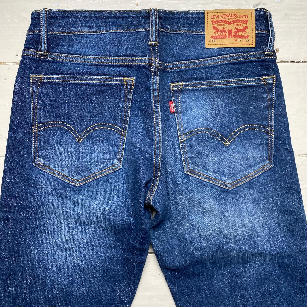 Levis 514 Dark Navy Stonewash Jeans