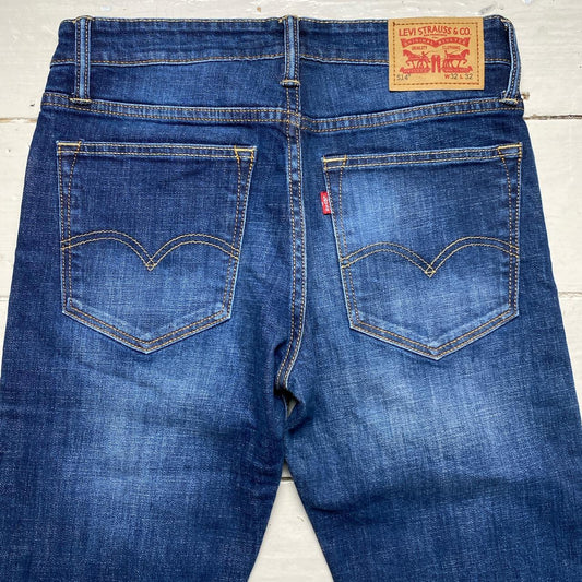 Levis 514 Dark Navy Stonewash Jeans