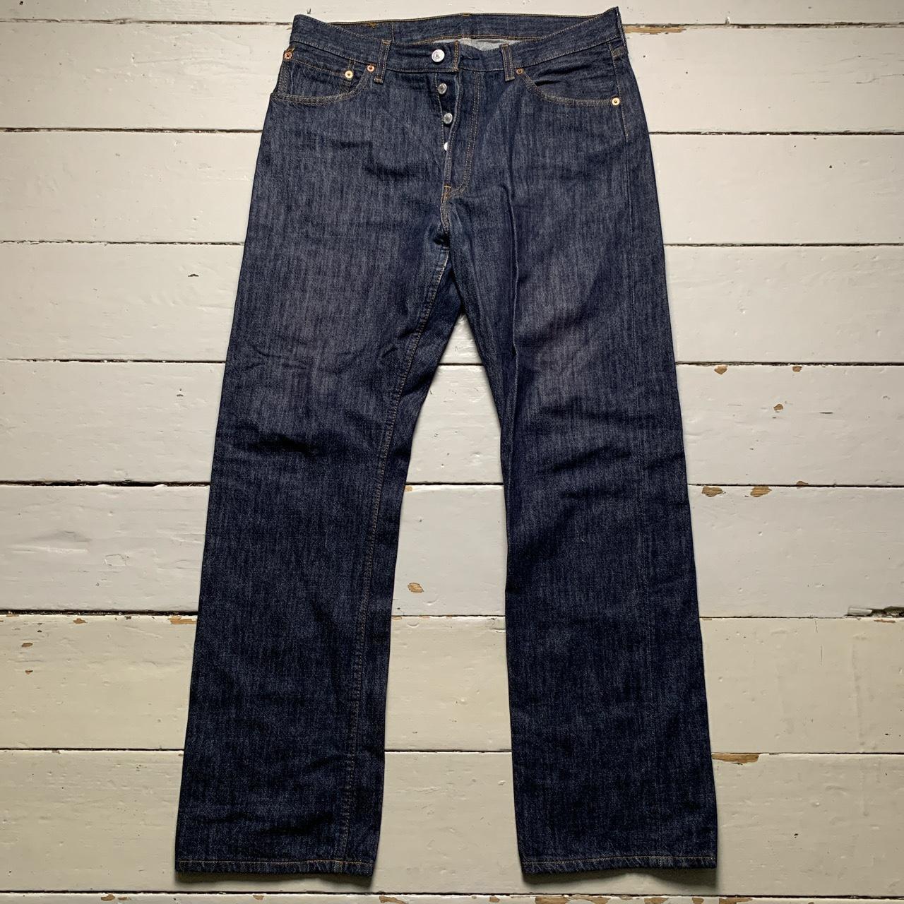 Levis 501 Vintage Navy Baggy Jeans