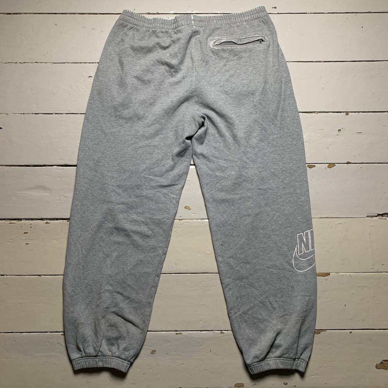 Nike Big Swoosh Grey and White Baggy Joggers