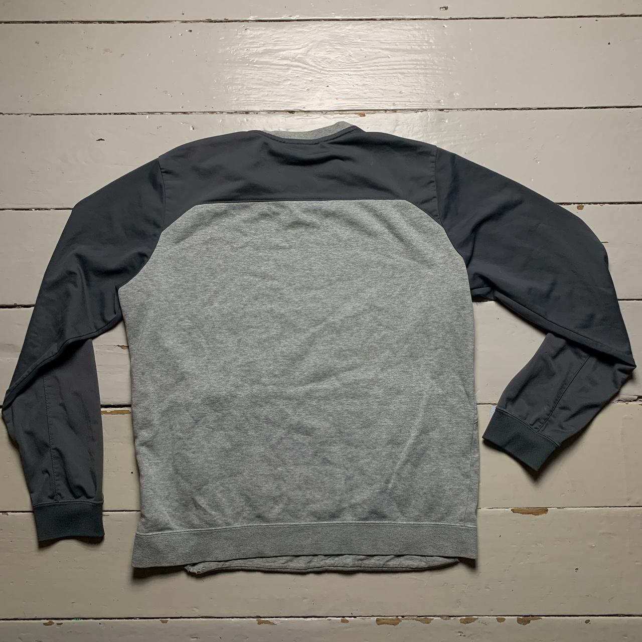 Nike Big Swoosh Grey and White Jumper