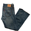 Levis 527 Baggy Navy Stonewash Jeans (34W)