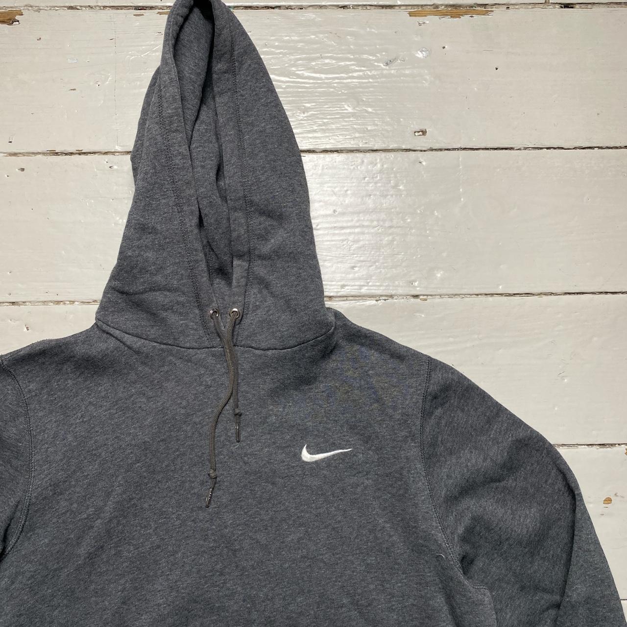 Nike Swoosh Dark Grey and White Hoodie