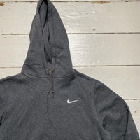 Nike Swoosh Dark Grey and White Hoodie