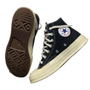 Comme Des Garcons Play Converse High Black and Cream (UK 5)