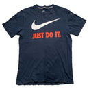 Nike Just Do It Vintage T Shirt Navy Red and White (M)