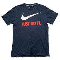 Nike Just Do It Vintage T Shirt Navy Red and White (M)