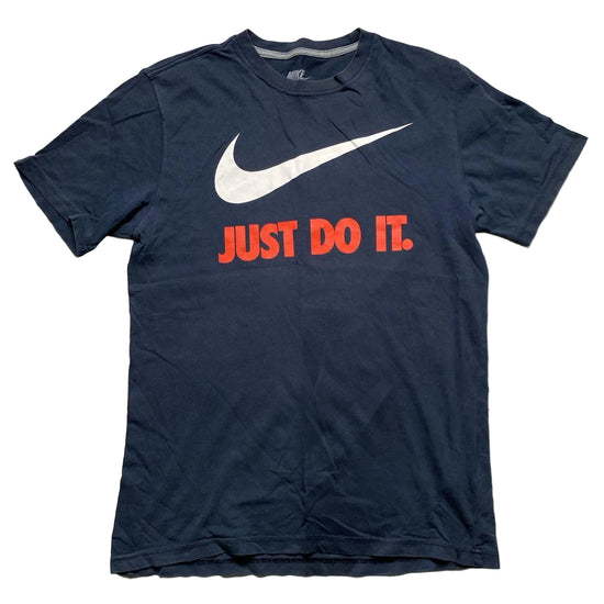Nike Just Do It Vintage T Shirt Navy Red and White (M)